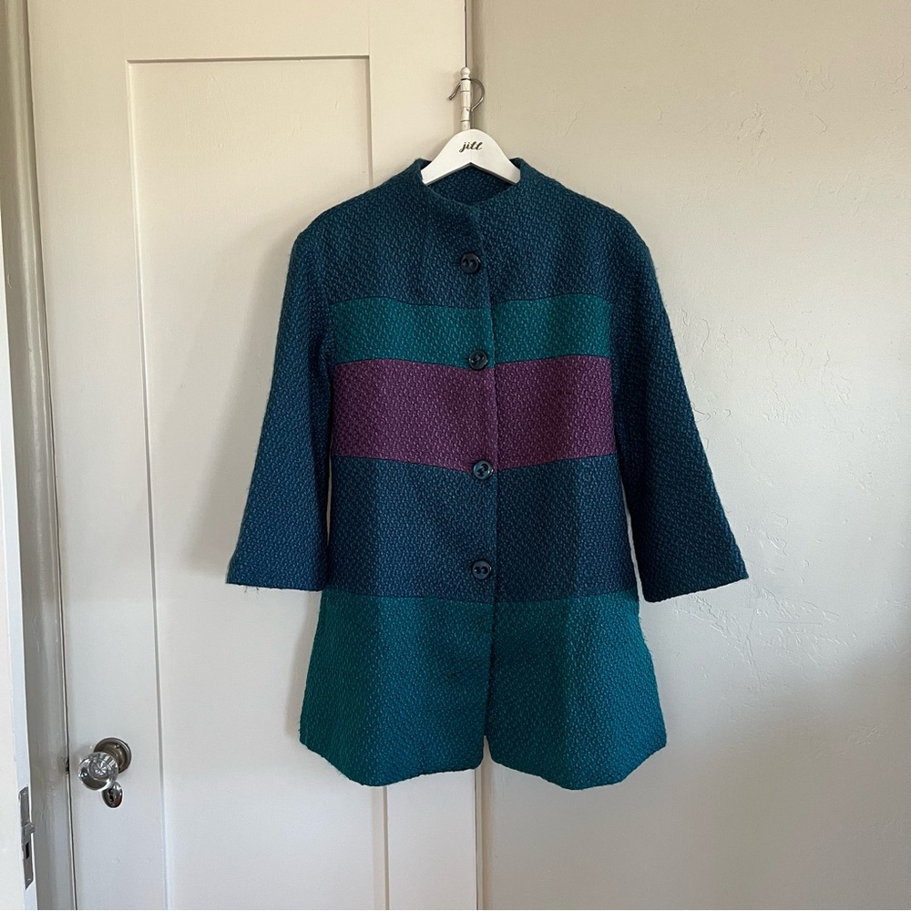 🤍 guc | vintage | cozy jewel-toned knit jacket